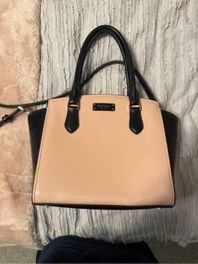 kate spade Pink and Black Leather Satchel